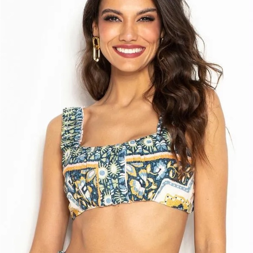 FARM Rio Colorful Patterned Crop Top